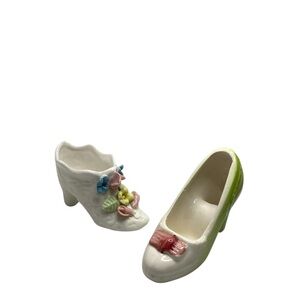 Porcelain shoe figurines